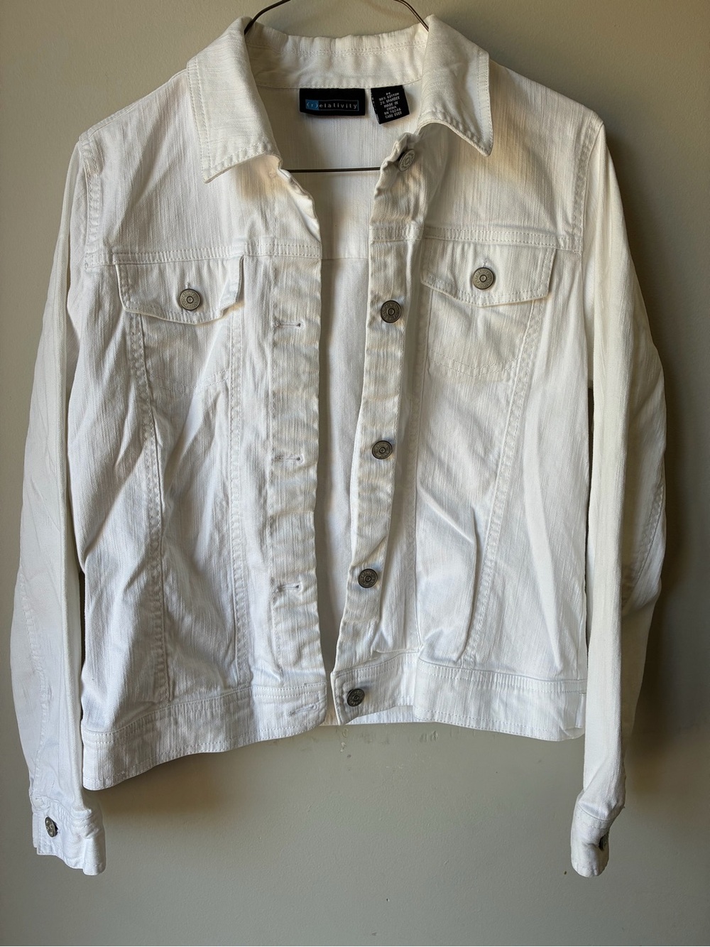 Relativity White Denim Jean Jacket Size M